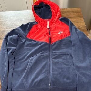 Nike Red and Navy Hoodie